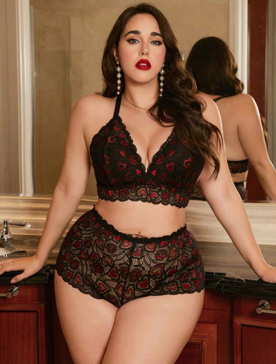 Negro y rojo 4XL