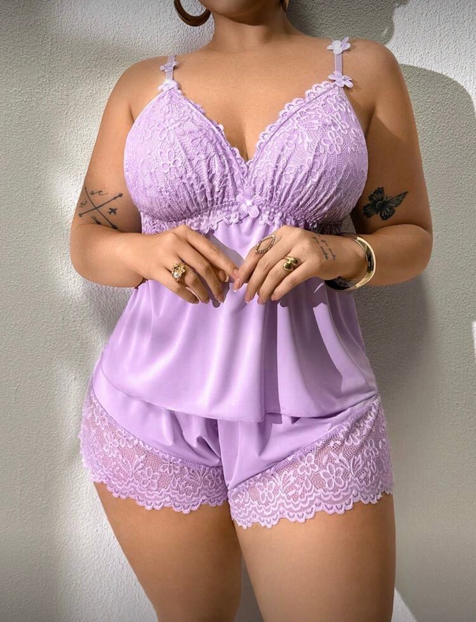 Pijama malva 4XL lila