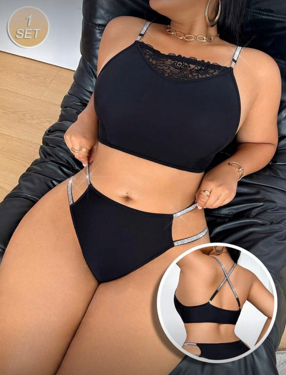 Conjunto negro XL (chico 46)
