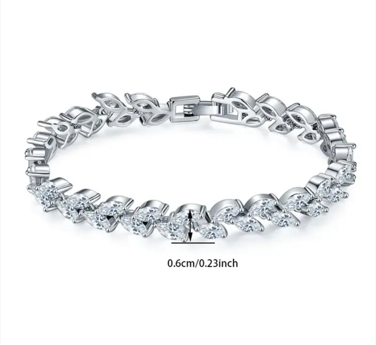 Pulsera hojas plateadas