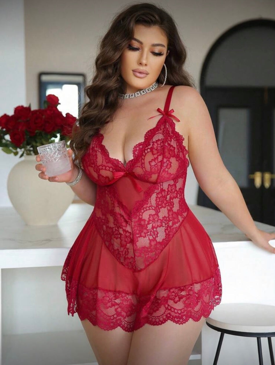 Babydoll rojo 4XL