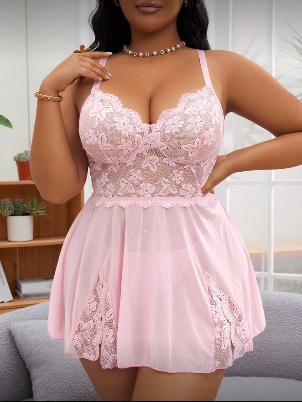Babydoll Rosa 3XL