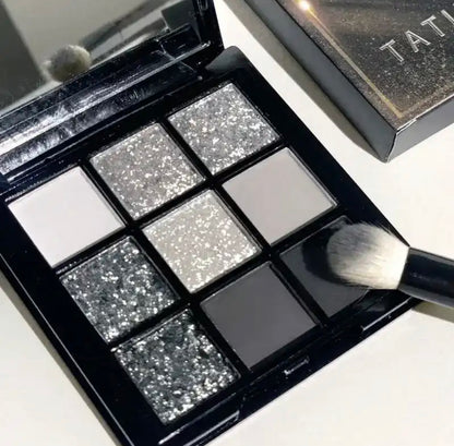Paleta de sombras colores negros/gris