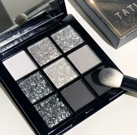 Paleta de sombras colores negros/gris