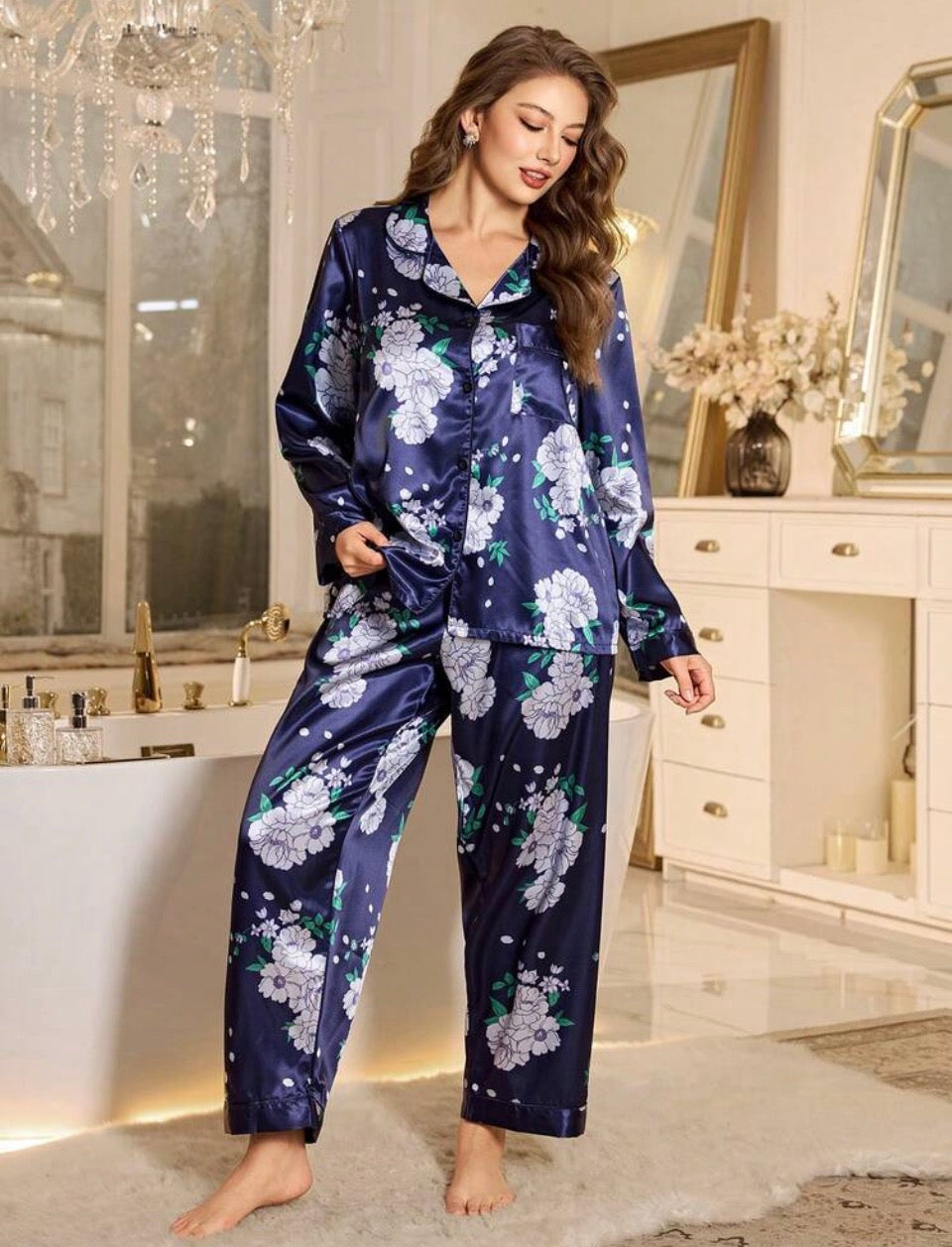 Pijama satén 4XL