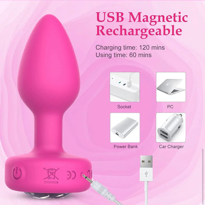 Vibrador anal 10 velocidades recargable