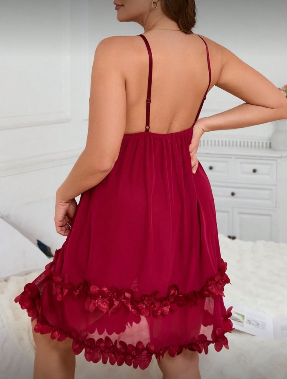 Camisón bordo 3XL