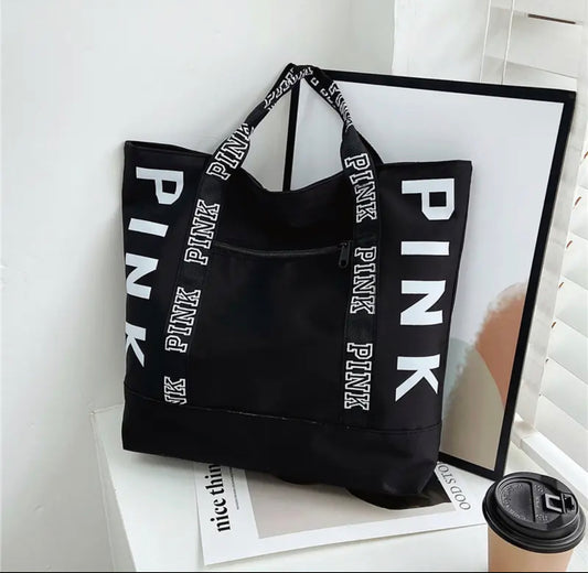 Bolso grande pink color negro