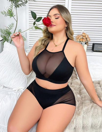 Negro simulación tanga 3XL