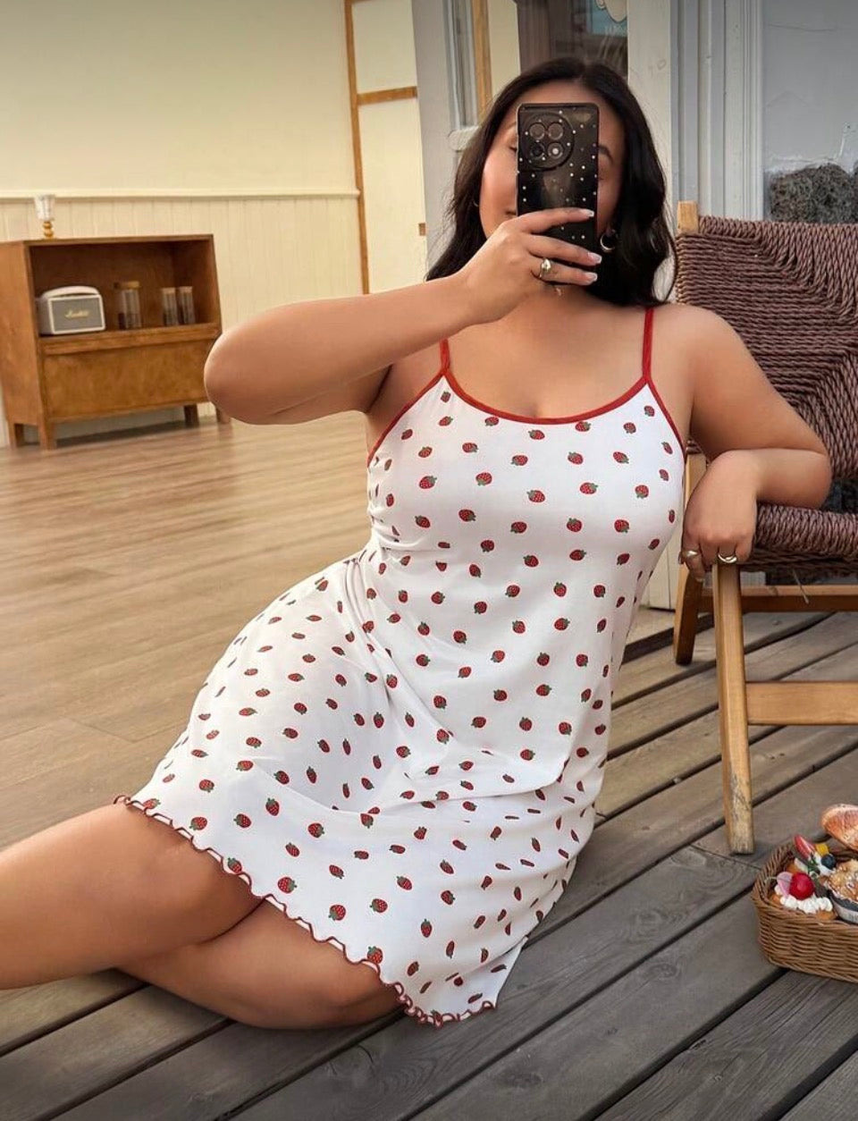 Camisón con frutillas 4XL