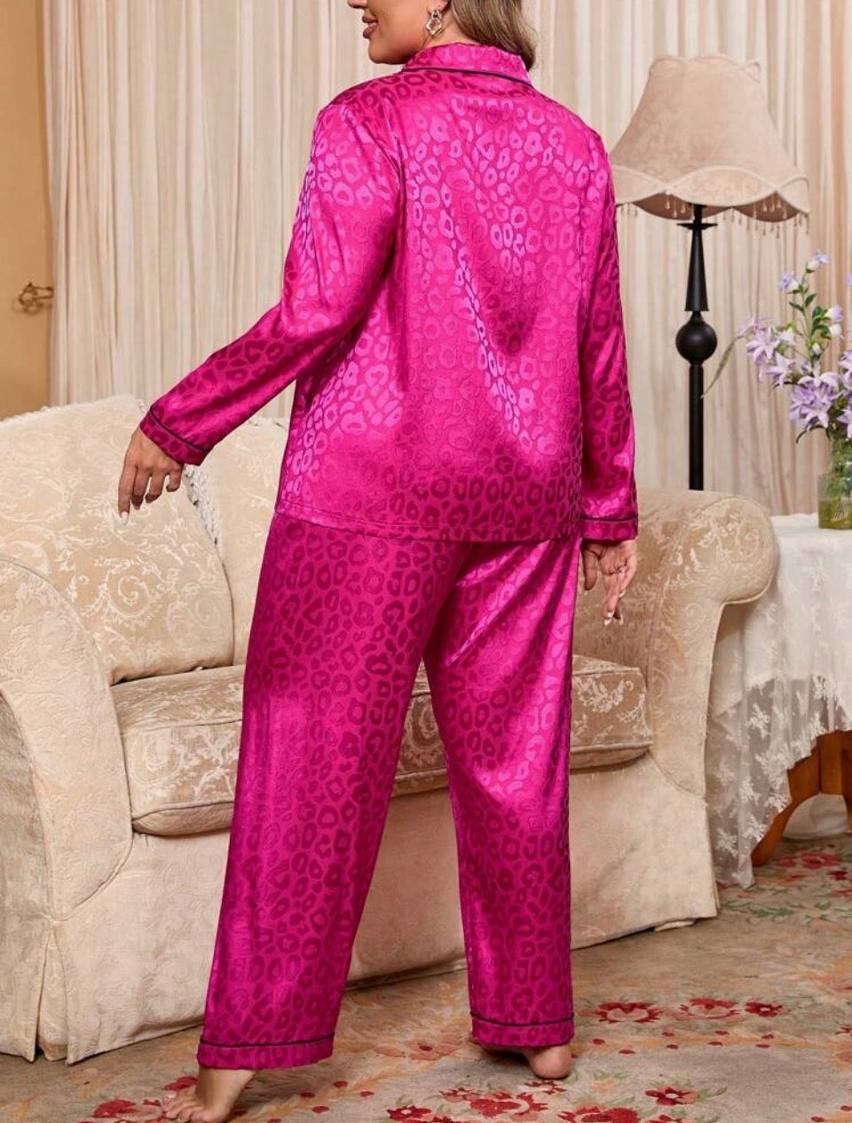 Pijama animal print fucsia 3XL