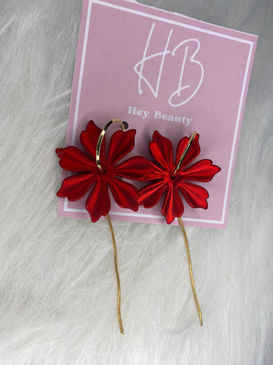 Flor roja en aro