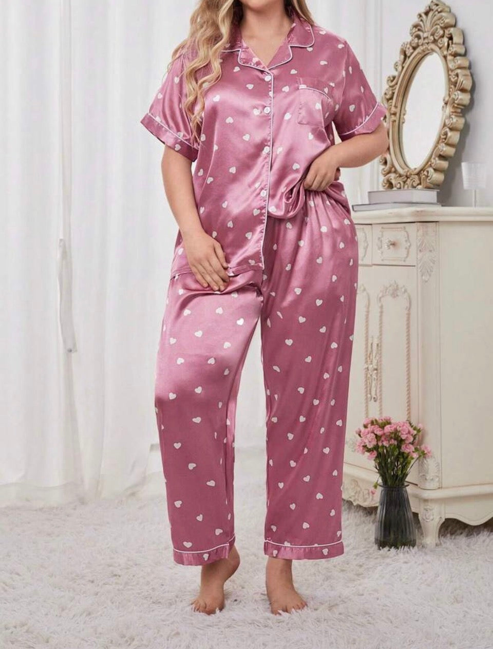 Pijama satén 5XL