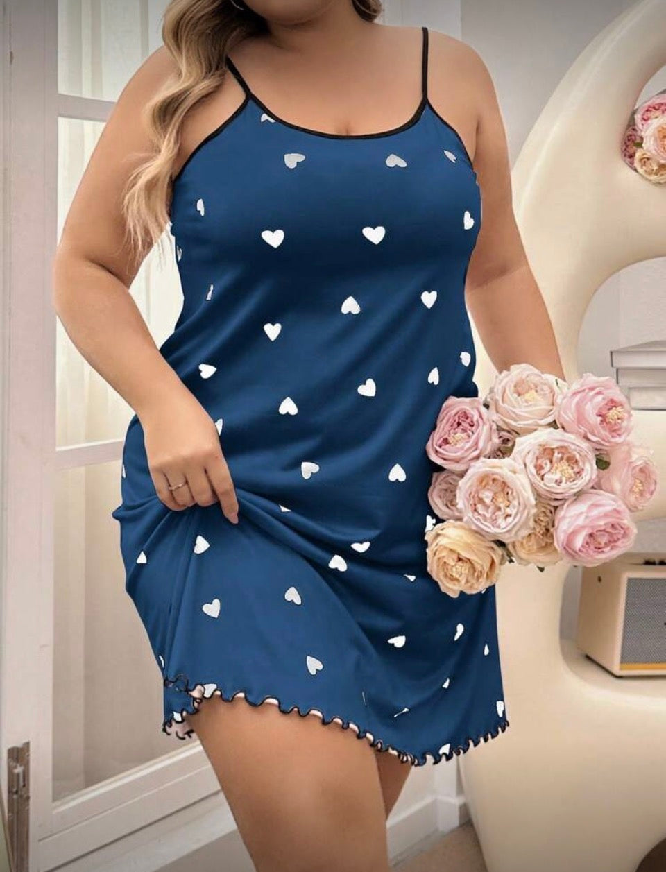 Camisón azul oscuro 5XL