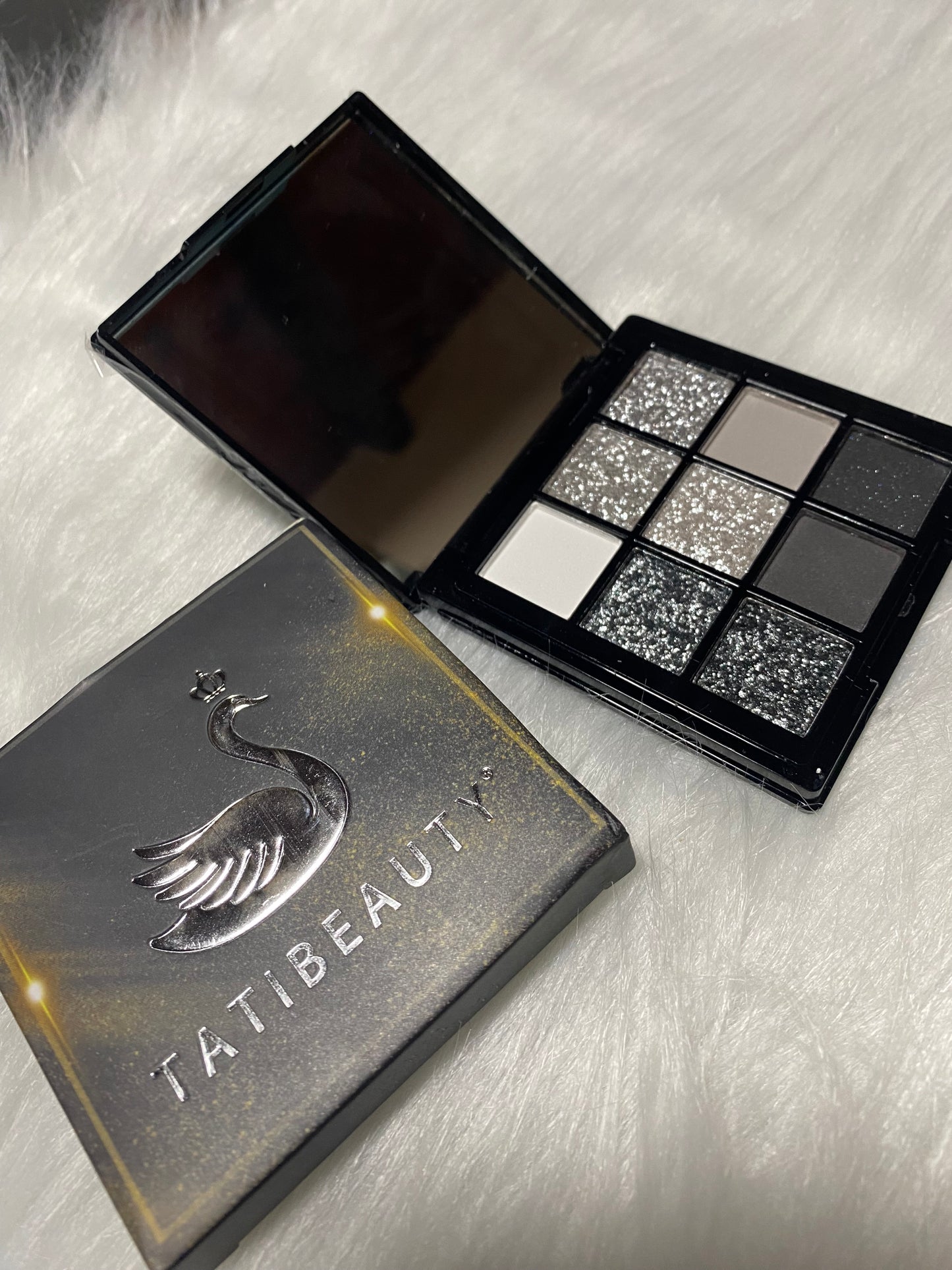 Paleta de sombras colores negros/gris