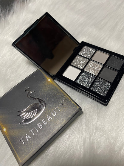 Paleta de sombras colores negros/gris