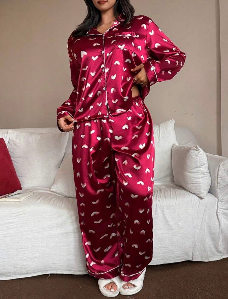 Pijama 4XL satén