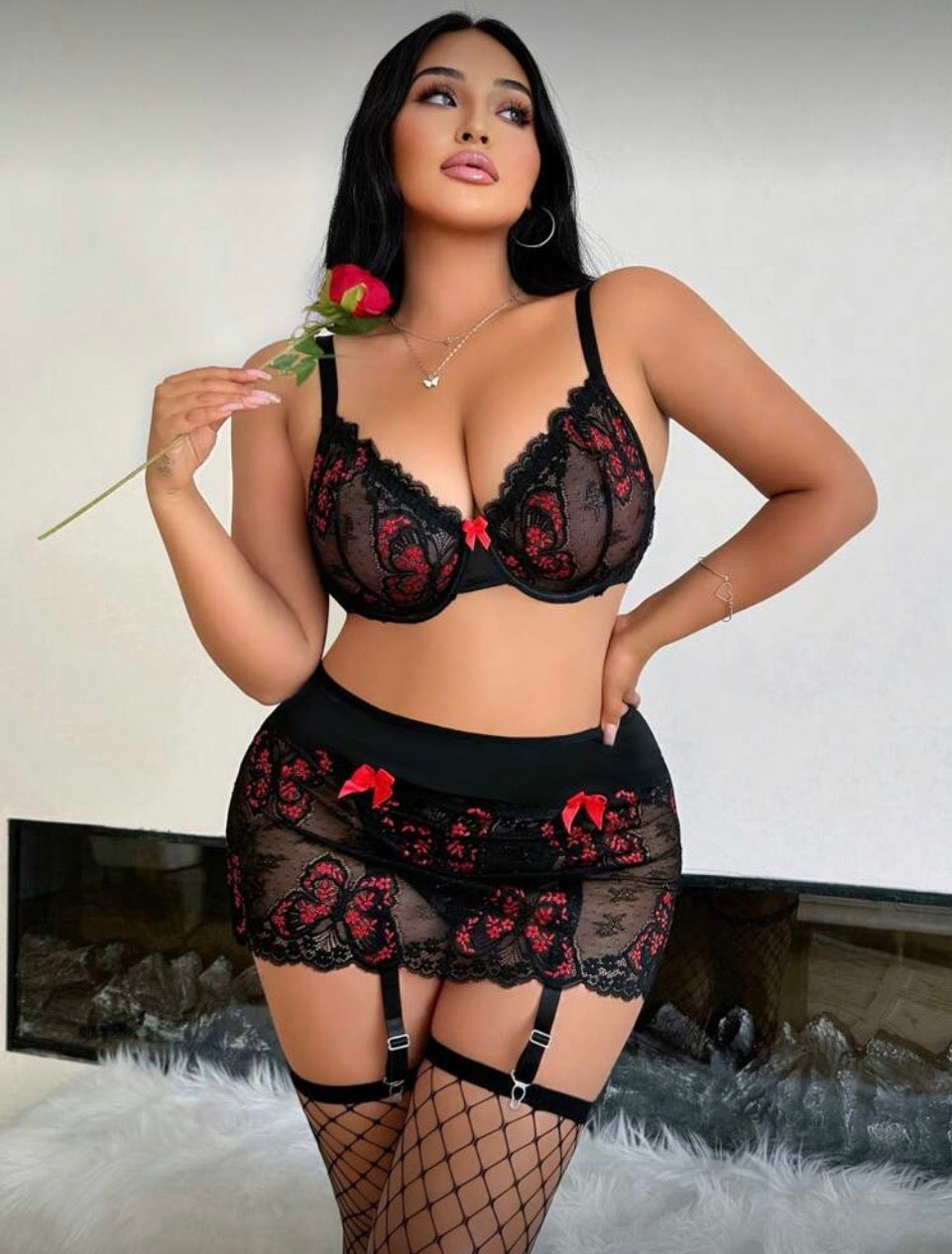 Conjunto negro y rojo XL