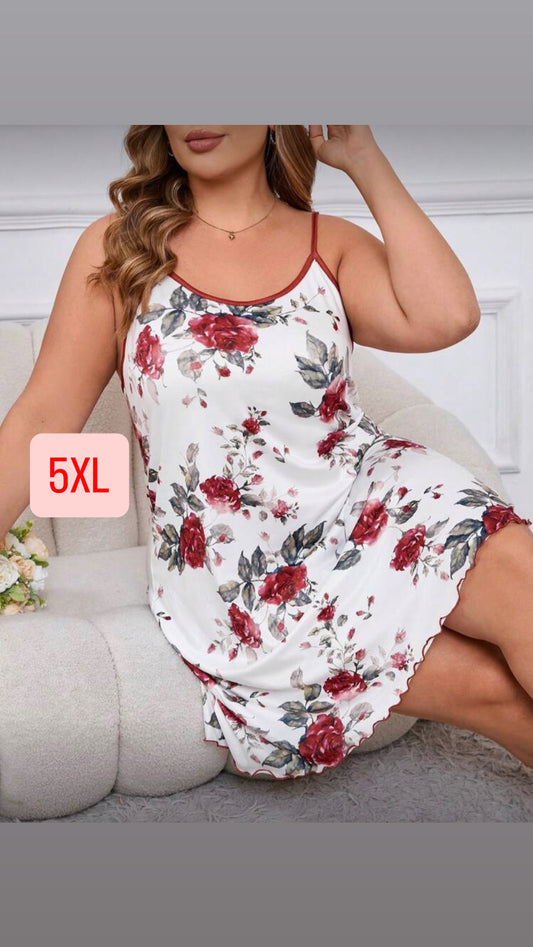 Camisón con rosas 5XL