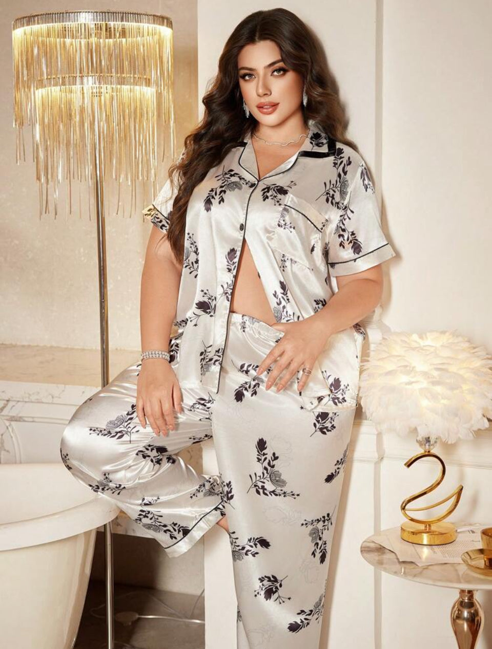 Pijama satén 2XL