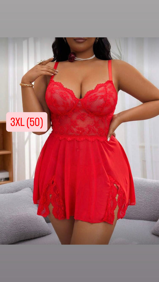 Babydoll rojo 3XL