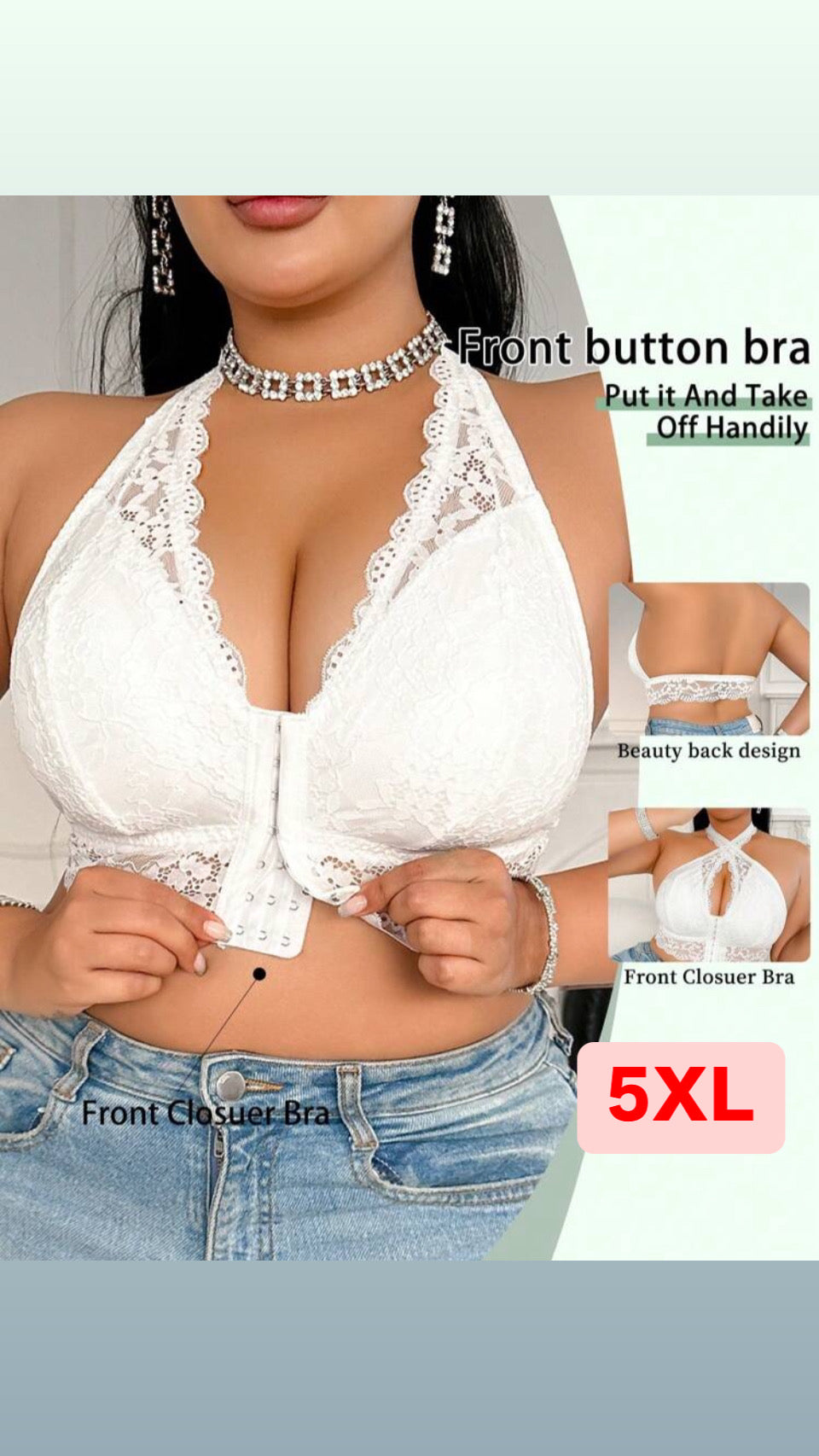 Sujetador cruzado 5XL