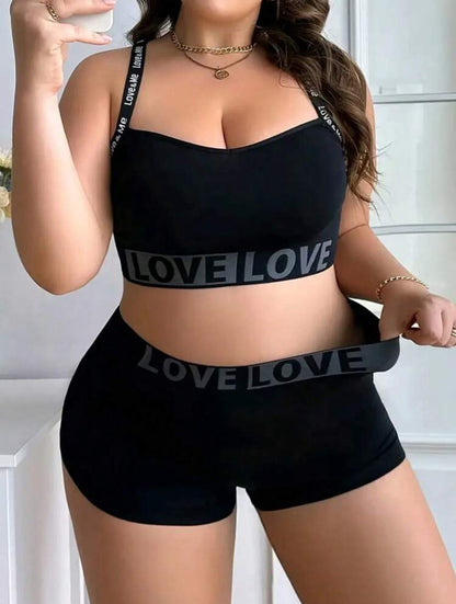 Conjunto deportivo negro 4XL