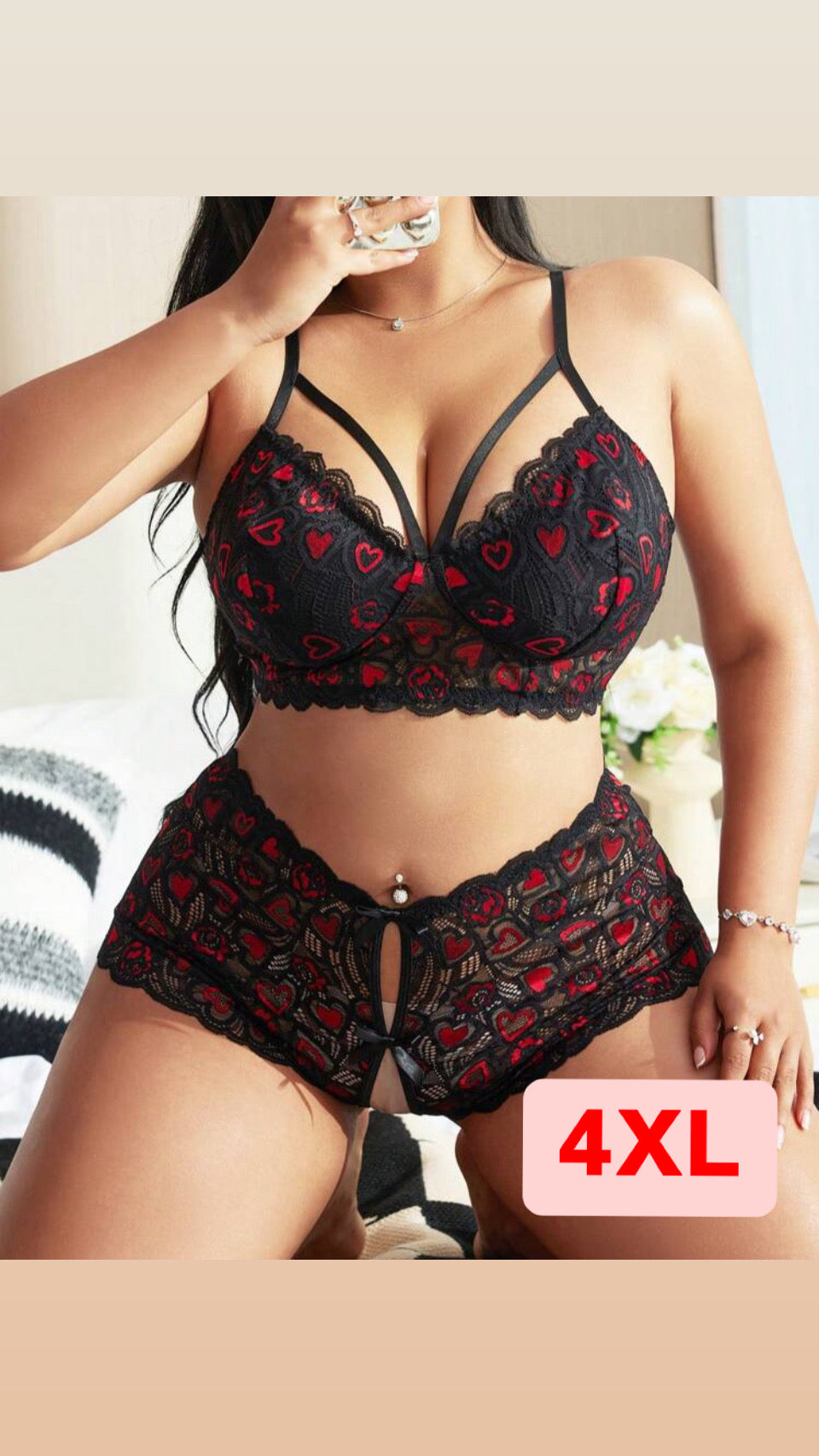 Conjunto sexy 4XL
