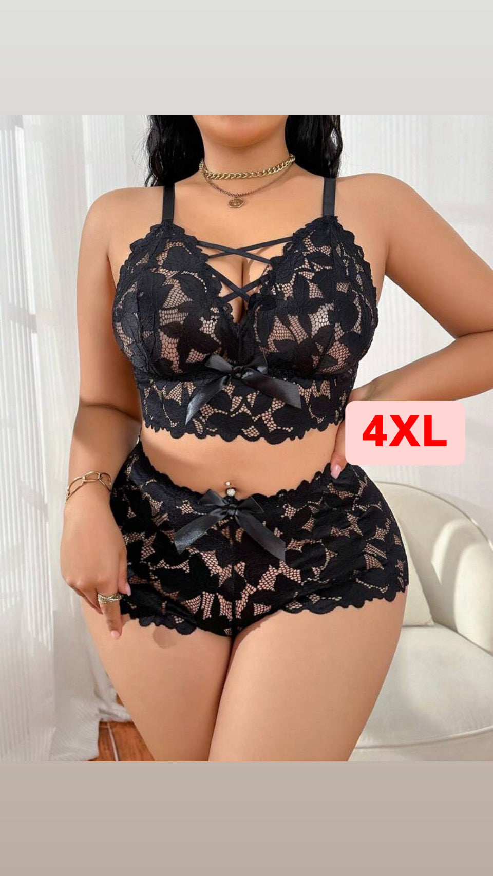 Conjunto negro 4XL
