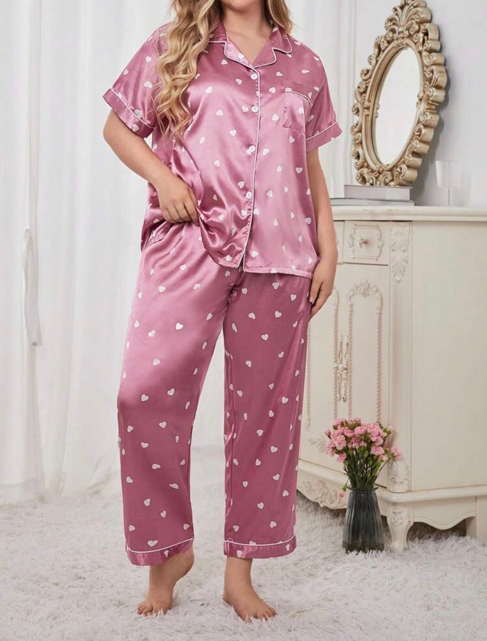 Pijama satén 5XL