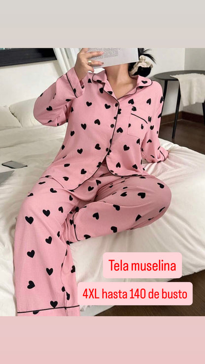 Pijama rosa 4XL