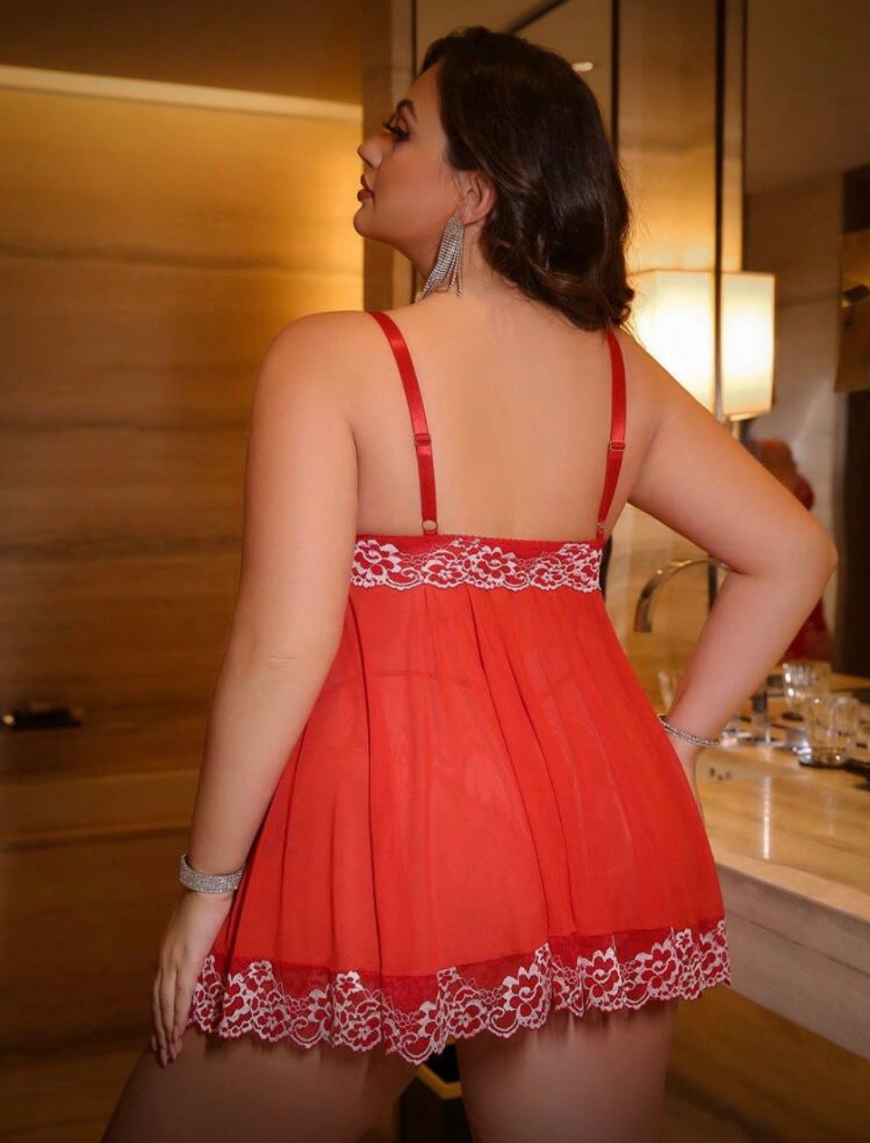 Babydoll rojo 2XL