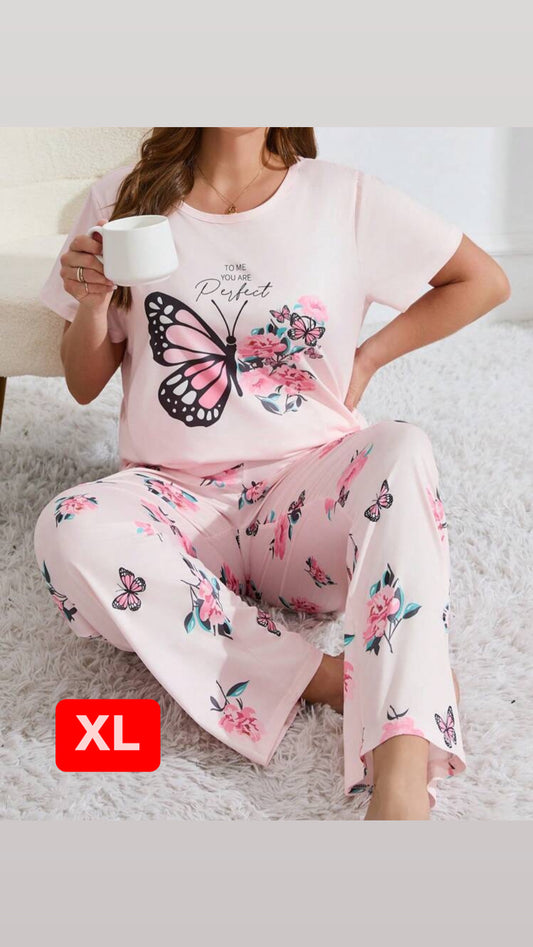 Pijama mariposa rosa