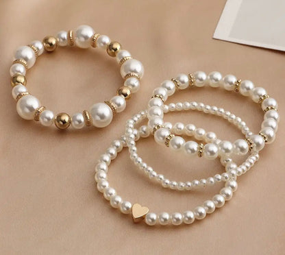 Kit de pulseras con Perlas (4unidades)