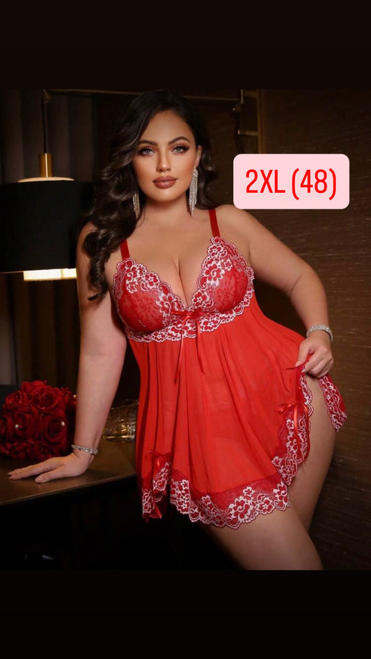 Babydoll rojo 2XL