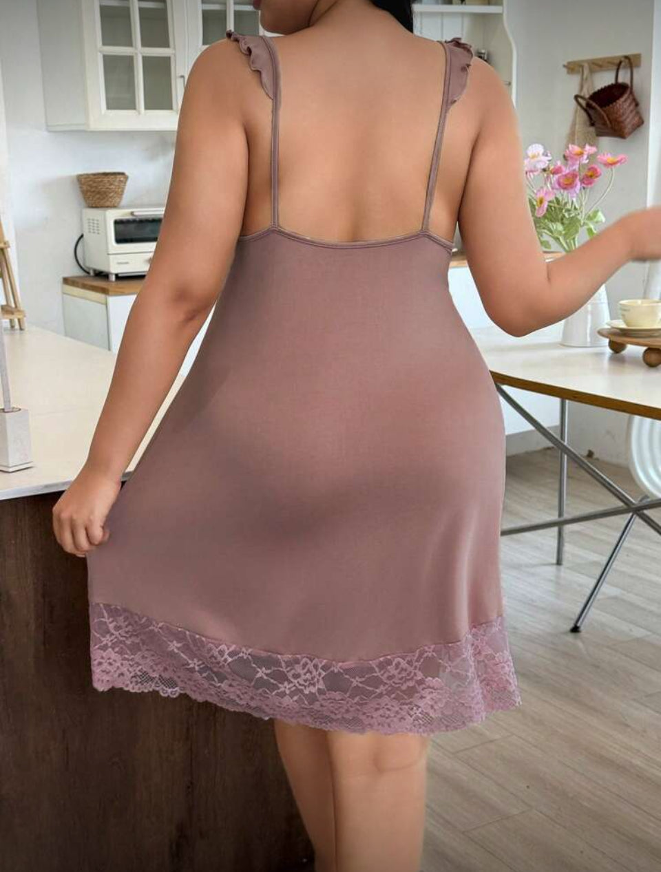 Camisón rosa nude