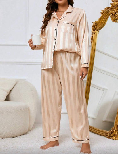 Pijama satén 3XL color champán 🍾