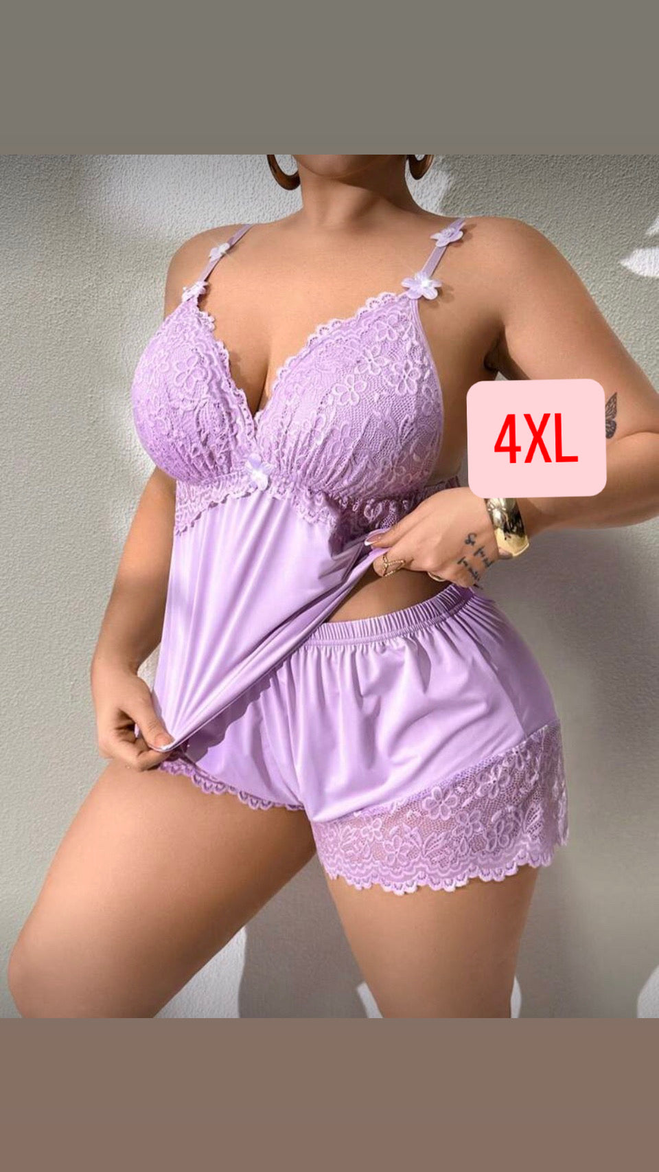 Pijama malva 4XL lila