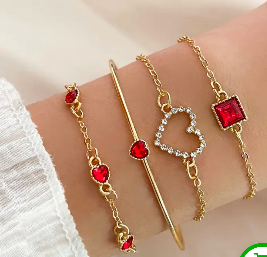 Conjunto de pulseras 4piezas