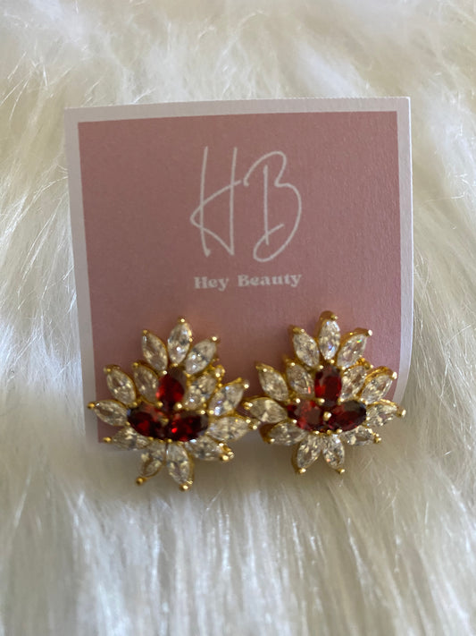 Perlas rojas y strass
