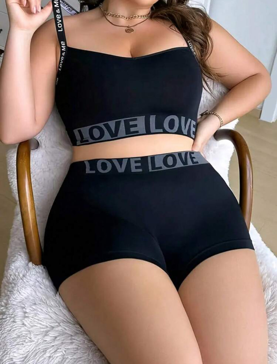 Conjunto deportivo negro 4XL