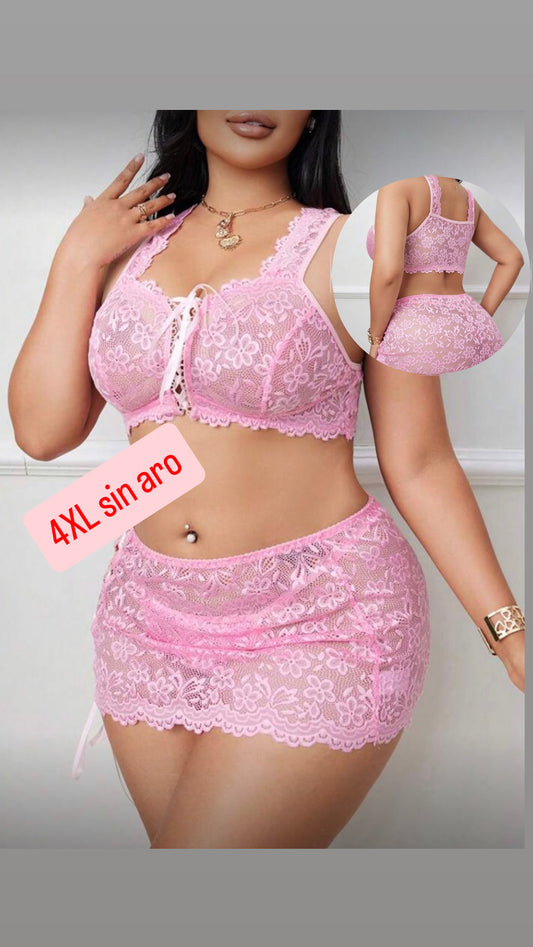 Conjunto rosa 4XL