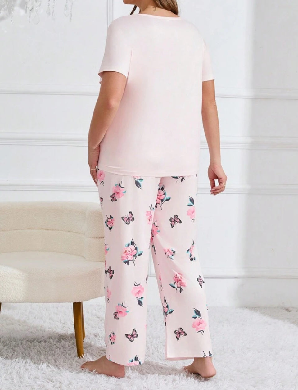 Pijama mariposa rosa