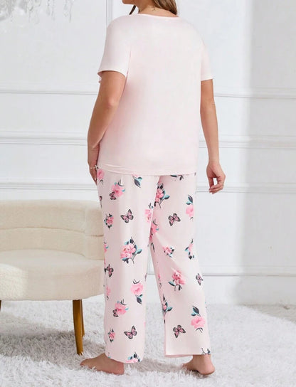 Pijama mariposa rosa
