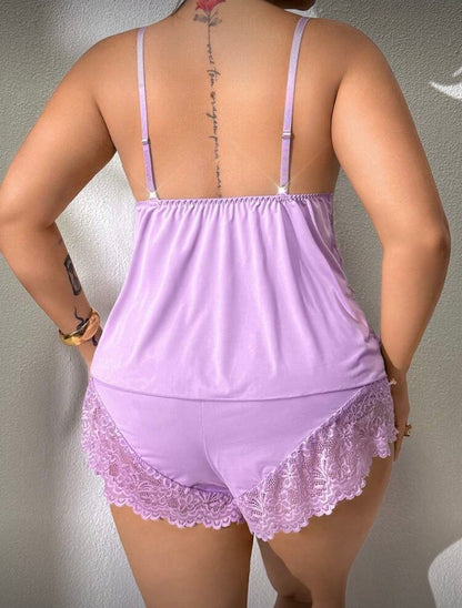 Pijama malva 4XL lila