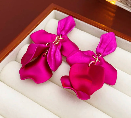 Petalos fucsia perlado corto