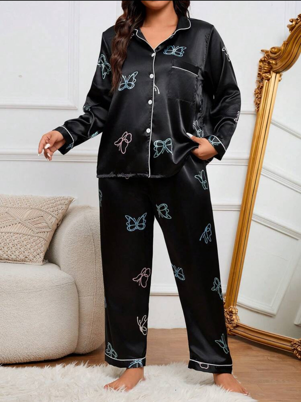Pijama 3XL satén