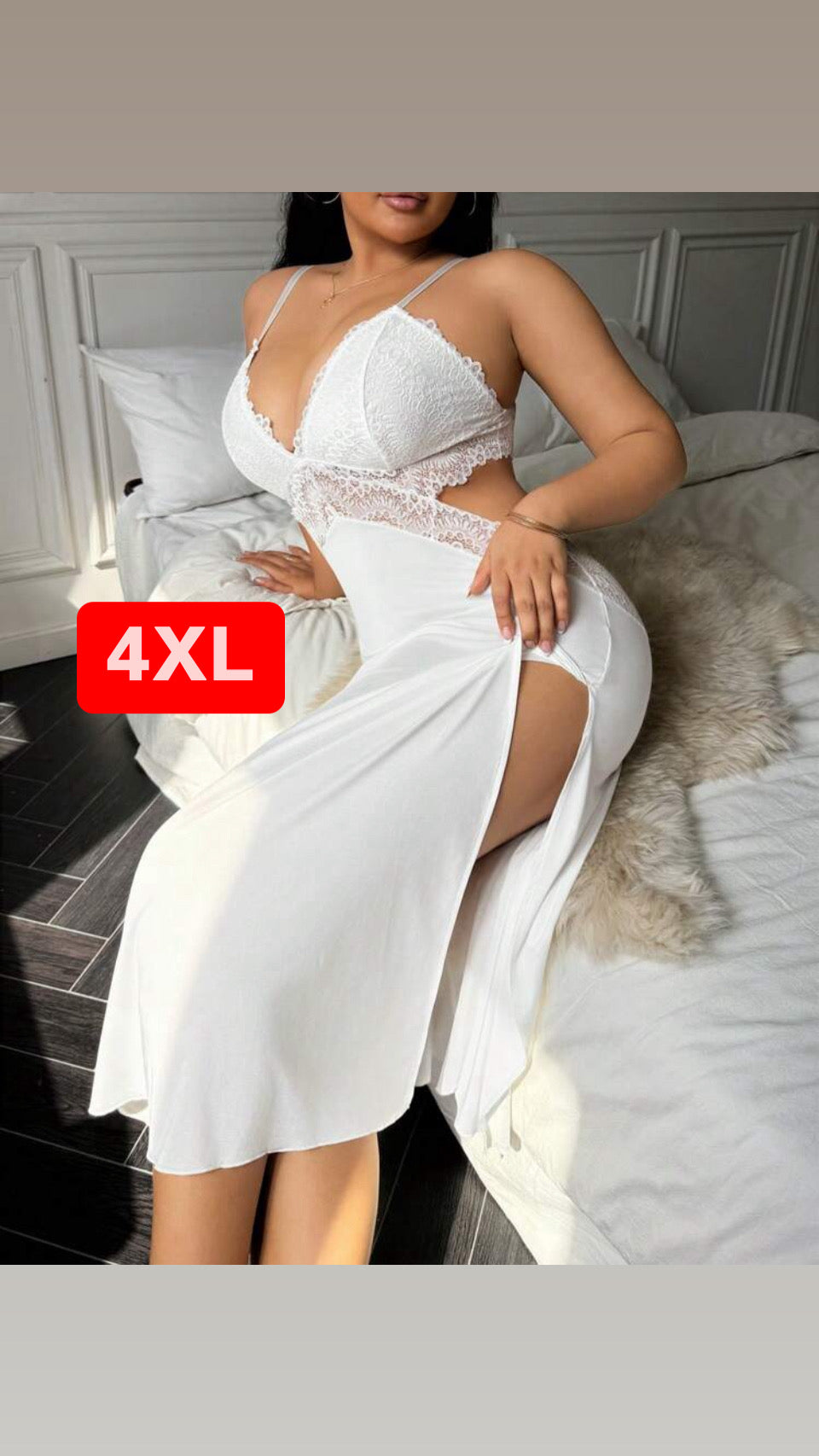 Camisón blanco 4XL