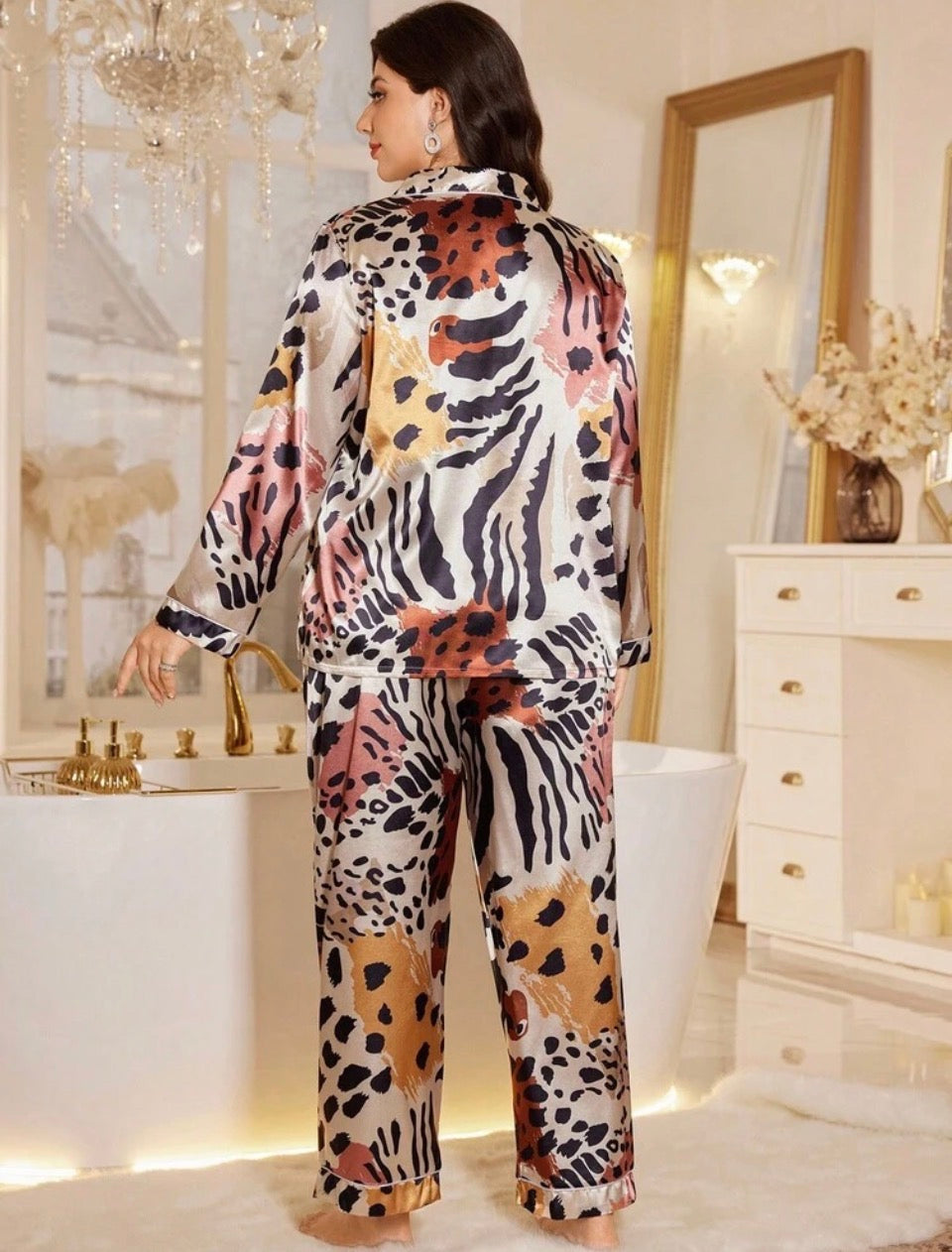 Pijama satén 4XL