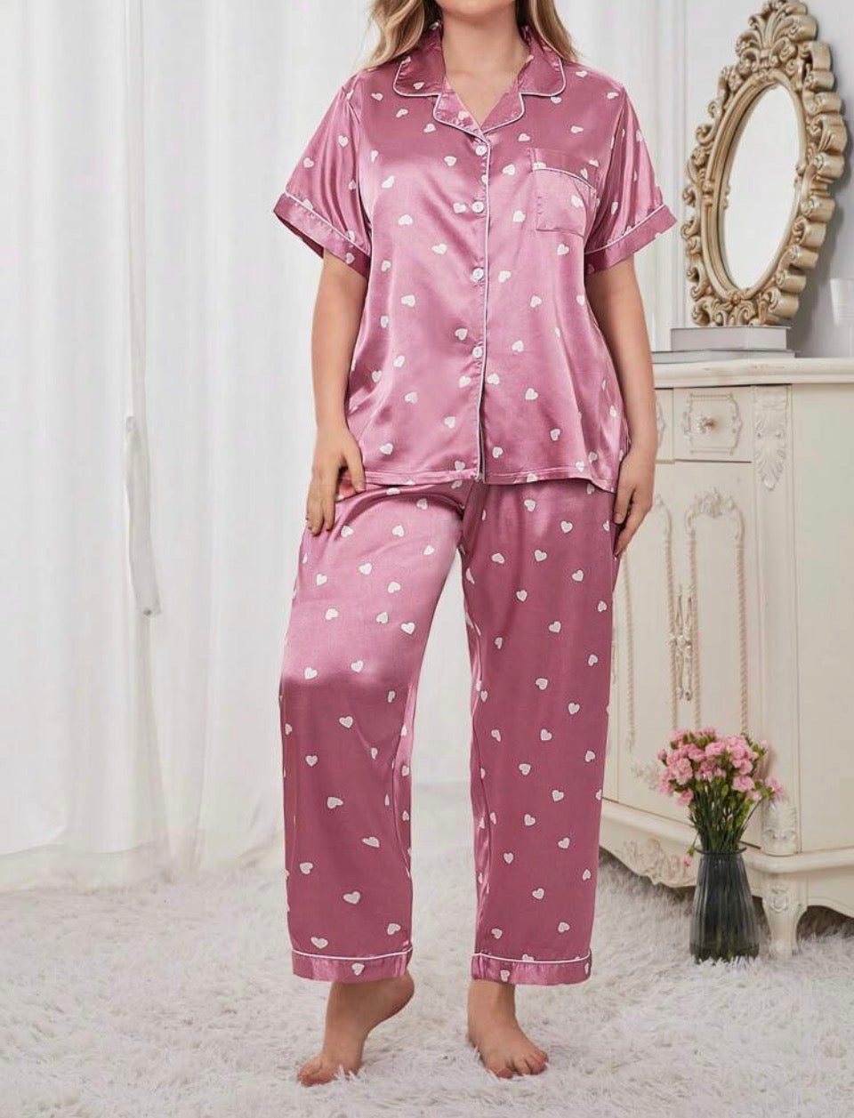 Pijama satén 5XL